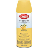 Krylon Outdoor Decor 12 Oz Satin Alkyd Spray Paint  Warm Sun