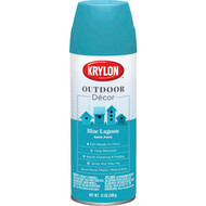 Krylon Outdoor Decor 12 Oz Satin Alkyd Spray Paint  Blue Lagoon