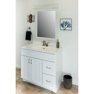 CraftMark Shaker Retreat White 30 In. W x 36 In. H Vanity Mirror