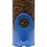 Perky-Pet Blue Plastic 3.5 Oz. Capacity Dried Mealworm Bird Feeder