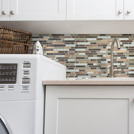 Smart Tiles Approx. 10 In. x 10 In. Glass-Like Vinyl Backsplash Peel & Stick  Bellagio Nola Mosaic (6-Pack)