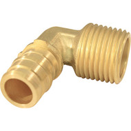 Conbraco 1/2 In. Barb x 1/2 In. MNPT 90 Deg. Brass Male PEX Elbow  Type A (1/4 Bend) (5-Pack)