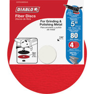 Diablo 5 In. 80-Grit Fiber Disc (4-Pack)