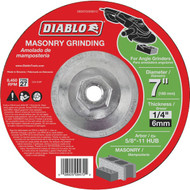 Diablo Type 27 7 In. x 1/4 In. x 5/8 In. Masonry Grinding Cut-Off Wheel
