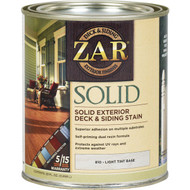 ZAR Solid Deck & Siding Stain  Light Tint Base  1 Qt.