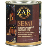 ZAR Semi-Transparent Exterior Deck & Siding Stain  Dark Tint Base  1 Qt.