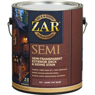 ZAR Semi-Transparent Exterior Deck & Siding Stain  Dark Tint Base  1 Gal.