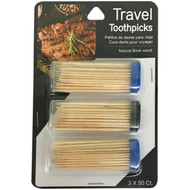 Jacent 50 Per Tube Travel Toothpicks (3-Pack)