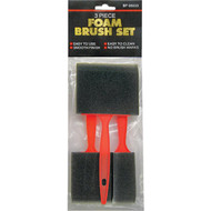 Jacent 1 In.  2 In.  3 In. Foam Brush Set (3-Pieces)