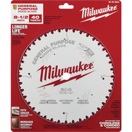 Milwaukee 8-1/2 In. 40-Tooth General Purpose Wood Circular Saw Blade
