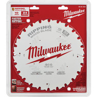 Milwaukee 10 In. 24-Tooth General Purpose Ripping Circular Saw Blade