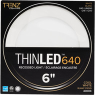 Liteline Trenz ThinLED 6 In. New Construction/Remodel IC Rated White 840 Lm. 4000K Recessed Light Kit