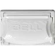 Bell Single Gang Multi-Configuration Die-Cast Metal White Outdoor Outlet Cover