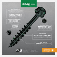 Spax PowerLags 1/4 In. x 6 In. Hex Head Exterior Structure Screw (500 Ct.)