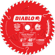 Diablo 6-1/2 In. 40-Tooth Finish/Plywood Circular Saw Blade  Bulk