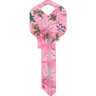 ILCO Kwikset Realtree Paradise Pink Camo Design Decorative Key  KW1 / KCKW-RT XTRA PARADISE
