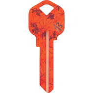 ILCO Kwikset Realtree Orange Blaze Camo Design Decorative Key  KW1 / KCKW-RT XTRA ORANGE