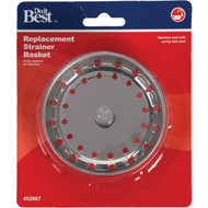 Do it Best Stainless Steel Spring Action Basket Strainer Stopper