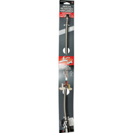 Keeney 5/8 In. x 20 In. Stainless Steel Quick Lock Toilet Supply Tube with Straight Quarter Turn Valve