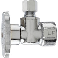 Do it Best 1/2 In. FIP x 1/4 In. OD Chrome-Plated Brass Quarter Turn Angle Valve