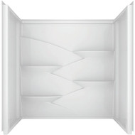 Delta Laurel 3-Piece 60 In. L x 32 In. D (Bathtub) Tub Wall Kit in White