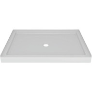 Delta Laurel 48 In. L x 34 In. D Center Drain Shower Floor & Base in White