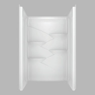 Delta Laurel 48 In. x 34 In. Shower Wall Set in White (3-Piece)