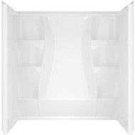Delta Classic 400 60 In. x 32 In. Shower Wall Set in White (3-Piece)