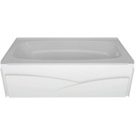 Delta Laurel 60 In. L x 32 In. W Right Drain Bathtub in White