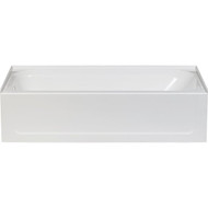 Mustee Topaz 60 In. L x 30 In. W x 16-1/2 In. D Left Drain Bathtub in White