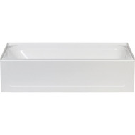 Mustee Topaz 60 In. L x 30 In. W x 16-1/2 In. D Right Drain Bathtub in White