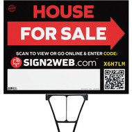 Sign2Web 18 In. x 24 In. Double Sided House For Sale with Arrow Sign