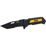 DeWalt 3-1/4 In. Serrated Tanto Tip Folding Pocket Knife with Ball-Bearing Assist