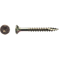 Big Timber #8 x 1-1/2 In. Yellow Zinc Flat Head Wood Screw (198 Ct.  1 Lb.)