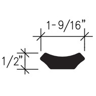 Inteplast Building Products 1/2 In. W. x 1-9/16 In. H. x 8 Ft. L. Crystal White Polystyrene Cove Molding