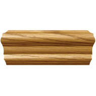 Inteplast Building Products 5/8 In. x 2-5/8 In. x 8 Ft. Ultra Oak Polystyrene Chair Rail Molding