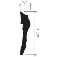 Inteplast Building Products 5/8 In. x 2-5/8 In. x 8 Ft. Independence Cherry Polystyrene Chair Rail Molding