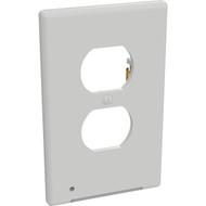 Westek LumiCover 1-Gang Plastic Nightlight Outlet Wall Plate  White