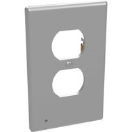 Westek LumiCover 1-Gang Plastic Nightlight Outlet Wall Plate  Satin Nickel