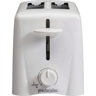 Proctor Silex 2-Slice White Toaster