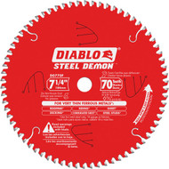 Diablo Steel Demon 7-1/4 In. 70-Tooth Thin Ferrous Metals Circular Saw Blade