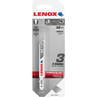 Lenox T-Shank 3-5/8 In. x 32 TPI Bi-Metal Jig Saw Blade  Extra Thin Metal Less than 1/16 In. (3-Pack)