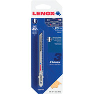 Lenox T-Shank 3-5/8 In. x 20 TPI High Carbon Steel Jig Saw Blade  Clean Scroll Soft Wood (3-Pack)