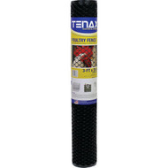 Tenax 3/4 In. x 3 Ft. H. x 25 Ft. L. Hexagonal Plastic Poultry Netting Fence  Black