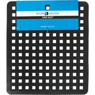 iDesign Euro 11 In. x 12.5 In. Black Plastic Sink Mat