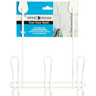 iDesign Classico Over-The-Door White 3-Hook Rail