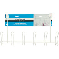 iDesign Classico Over-The-Door White 6-Hook Rail