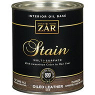 Zar 1 Qt. Oiled Leather Oil-Based Multi-Surface Interior Stain