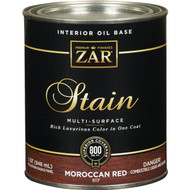 Zar 1 Qt. Moroccan Red Oil-Based Multi-Surface Interior Stain