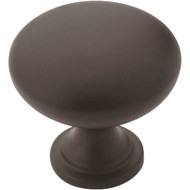 Amerock Edona 1.25 In. Dia. Round Matte Black Cabinet Knob